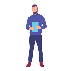 Man holding documents