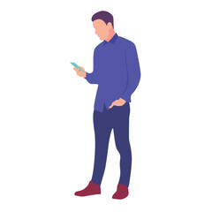 Man looking at a phone