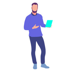 Man Presenting a Device