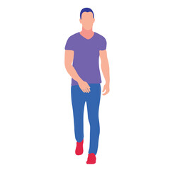 Man walking in casual attire