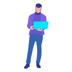 Man working on a laptop