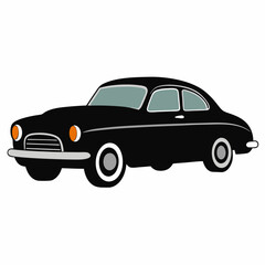 Classic car  vector isolated on white background.
