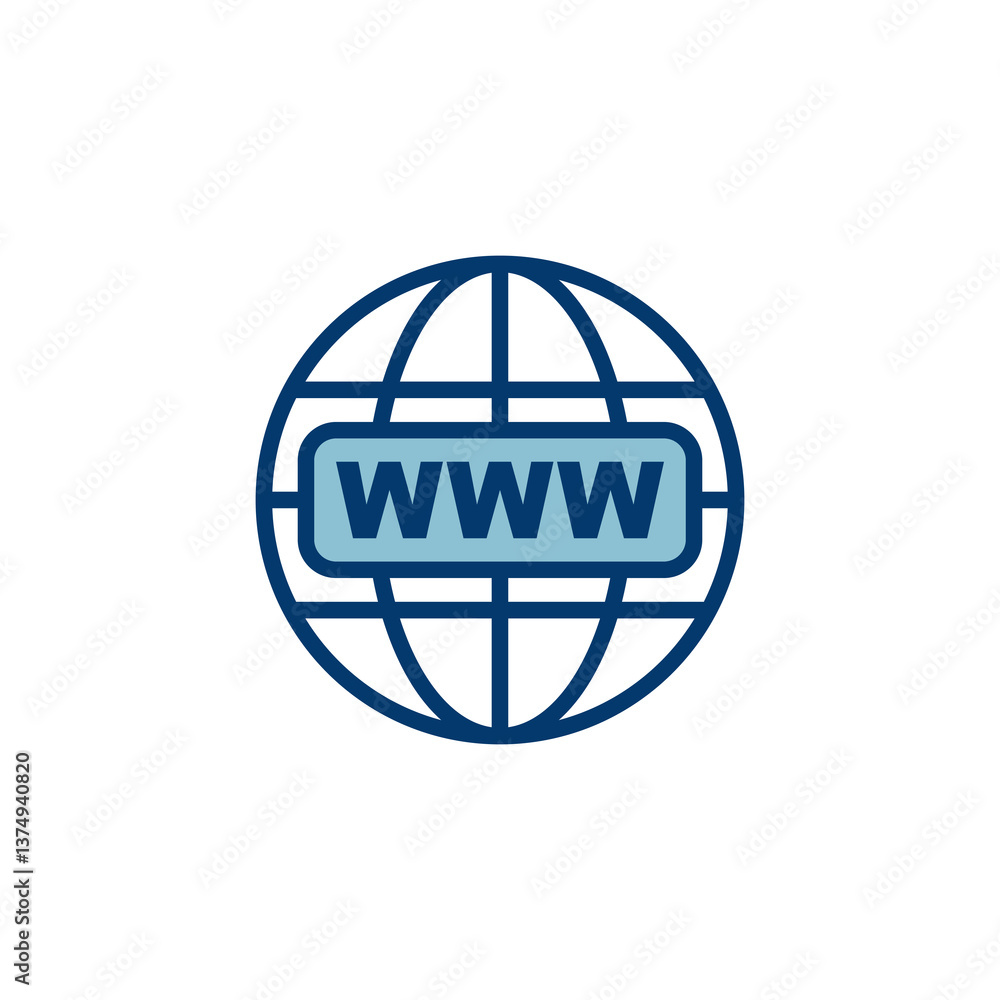 Wall mural web icon vector isolated on white background. website vector icon. internet world vector