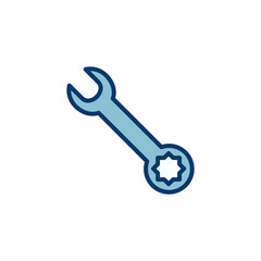 wrench icon vector isolated on white background. Wrench vector icon. Spanner symbol