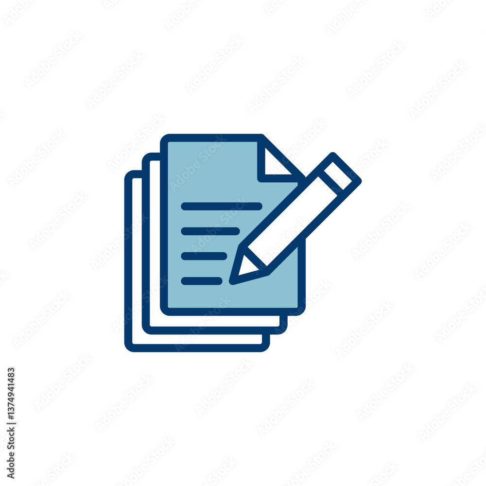 Poster note icon vector isolated on white background. taking note icon vector. edit line icon. document wri