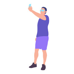 Person Taking Selfie in Sports Attire