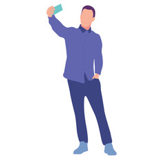 Person Taking Selfie in Shirt and Pants