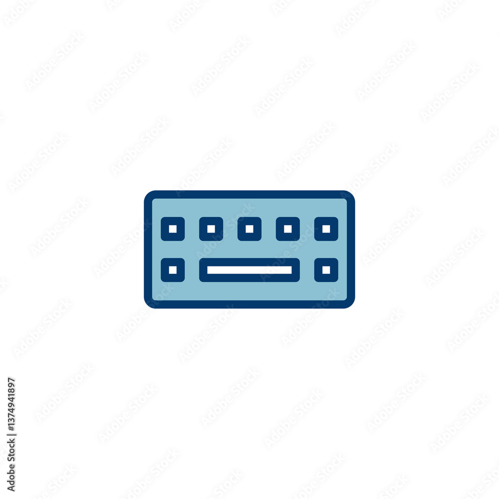 Fototapete keyboard icon vector isolated on white background. keyboard vector symbol