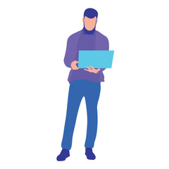 Person using a laptop
