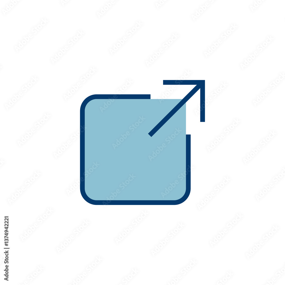 Poster link icon vector isolated on white background. link vector icon. external link symbol vector icon. h