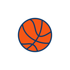 Basketball icon vector isolated on white background. Basketball ball icon. Basketball logo vector icon