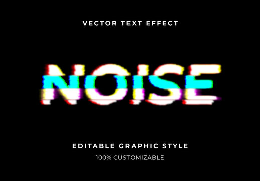 Colorful RGB Glitch Font Distorted Futuristic Text Effect