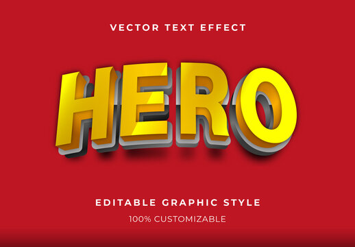Yellow And Gray 3D Strong Font Heavy Shadow Text Effect