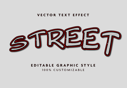 Street Outlined Rough Text Effect