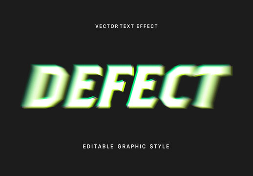 Green and White Glitch 3D Glow Font Motion Blur Text Effect