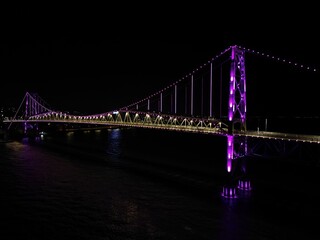 Ponte Hercílio Luz Florianópolis Noite - Roxa/Lilas