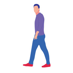 Side View of a Person Walking