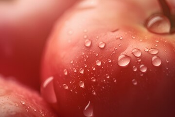Fototapeta premium wet red apple