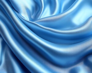 Obraz premium Blue Silk Drape with Soft Fabric Texture.
