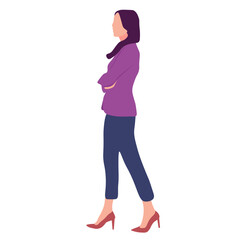 Woman in Business Attire Side Profile