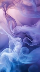 Fototapeta premium Abstract swirling smoke in purple and blue