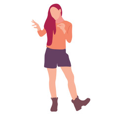 Fototapeta premium Woman in casual attire