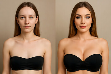 Before and After Beauty Transformation Portrait