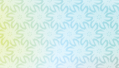 Decorative pattern with geometric ornament. Vector illustration. For fashion print, scrapbooking page, flyer design. Gradient color