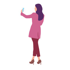 Woman taking a selfie