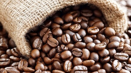 Fototapeta premium Roasted Coffee Beans in a Bag
