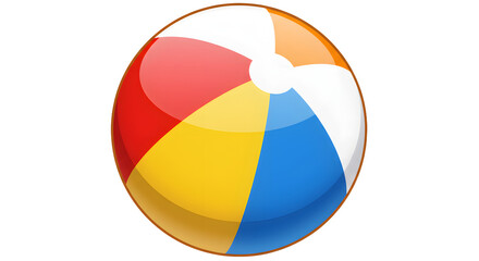 Bright Beach Ball with Colorful Panels for Summer Fun and Games