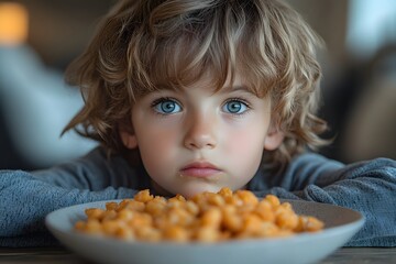Frustrated kids with selective eating habits struggle with mealtime at home, expressing anger and disappointment over meals they find unappealing,


