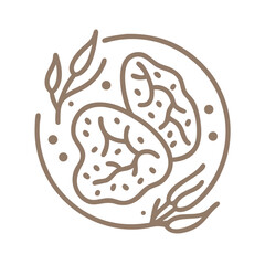 Duckweed Minimalist Line Art Vector Illustration