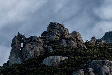 mountain landscape with clouds