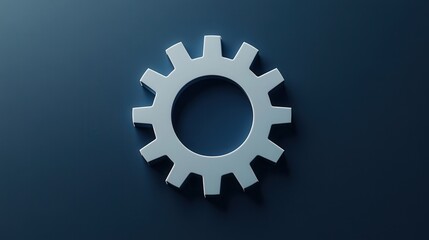 Precise Mechanism: A solitary, detailed gear poised against a gradient background, highlighting precision, functionality, and interconnectedness.