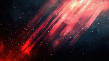 Obraz premium Diagonal streaks of dark red and black with light speckles, evoking a digital and abstract design theme.
