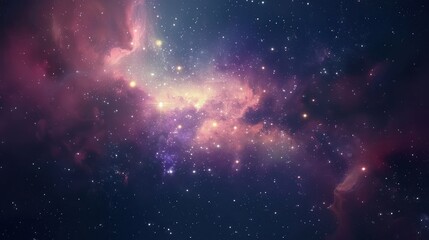 Fototapeta premium Cosmic Nebula: A Stellar Tapestry