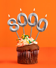 Candle number 8000 - Number of followers or likes