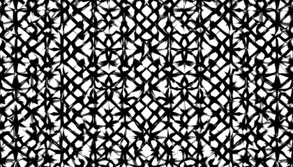 A minimalist wallpaper design showcasing a repeating geometric pattern in black and white, adding a modern touch to any interior.