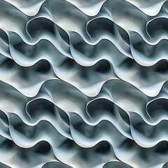 Obraz premium Abstract Waves and Curves in Blue and Gray Tones for Design Use