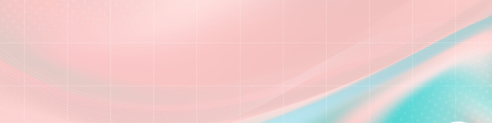 Abstract soft pink and teal flowing background.