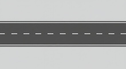 Clean Road Top View Illustration for Transportation and Logistics Concepts