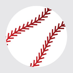 baseball ball vector illustration on white background.