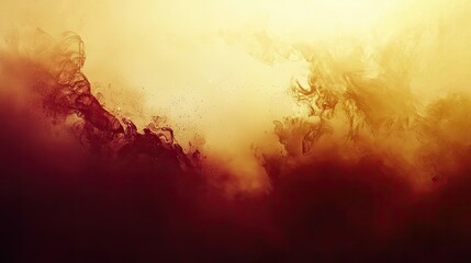 Abstract swirling ink, amber and maroon, fluid motion, blurred background, design element