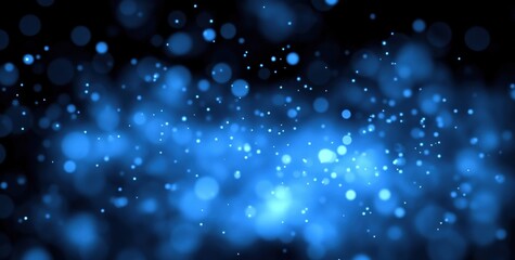 Obraz premium Abstract Blue Light Particles Background