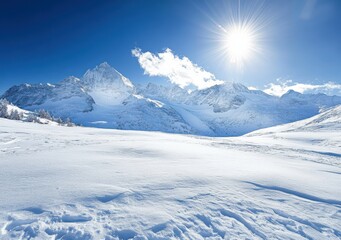 Majestic Snow-Capped Mountain Peaks