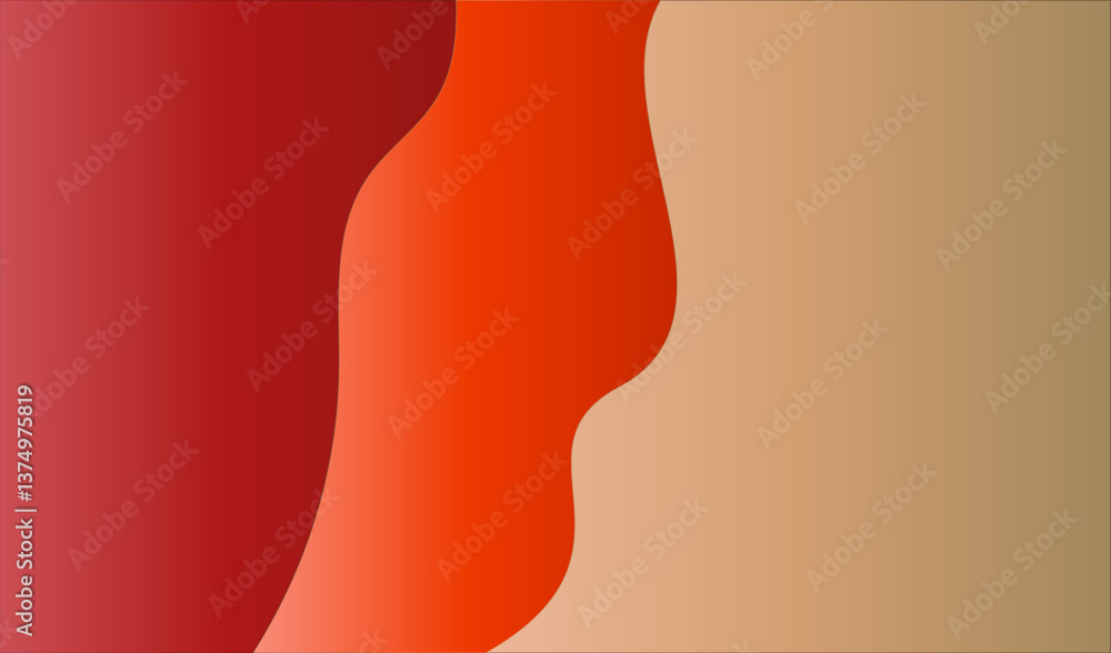 Aufkleber abstract wavy red gradient color background. trendy template with elegant design concept for web cov