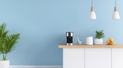 A small, yet highly efficient and cozy kitchen nook featuring a compact dining area with a table and chairs, ample shelving, and decorative plants for a warm and inviting atmosphere.