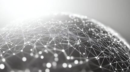 4K white global network communication background with subtle tech elements, perfect for digital and technology presentations