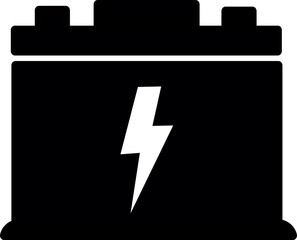 Obraz premium Car battery vector icon. Electric battery vector icon. Vector and not AI. Replaceable vector design.
